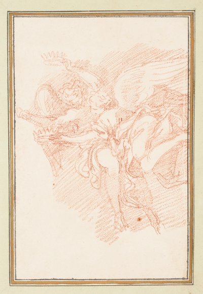 To bevingede figurer med kroner av Jean Robert Ango