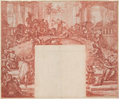 Kristus renser tempelet (etter Luca Giordano) av Jean Robert Ango after Luca Giordano