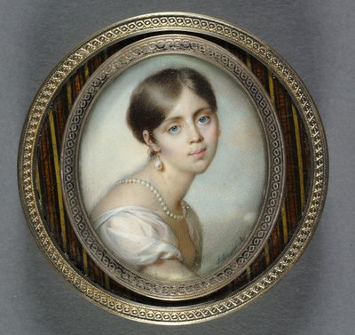 Portrett av en ung kvinne i hvitt, 1805. av Jean Urbain Guerin