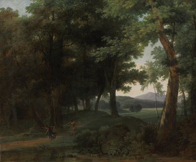 En skog med Apollo og Daphne, 1810. av Jean Victor Bertin