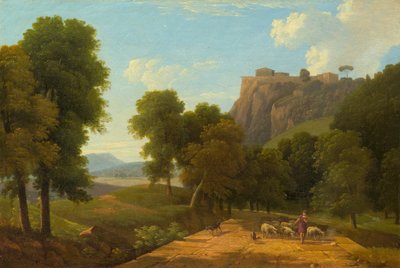 Hyrde med flokken hans, ca. 1820. av Jean Victor Bertin