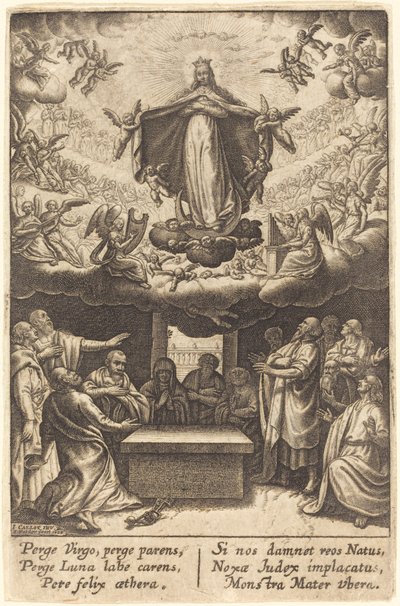 Jomfruens antagelse av Jean Waldor after Jacques Callot