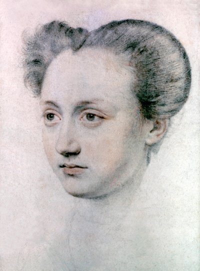 Marie Touchet (1549-1638) elskerinne til den franske kong Charles IX, ca. 1570 (tegning) av Jean de Court