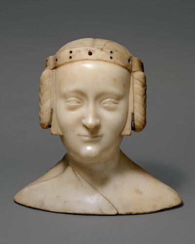Tomb Effigy Bust of Marie de France, ca. 1381 (marmor med blyinnlegg) av Jean de Liege