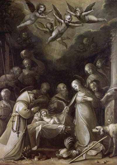 Tilbedelse av hyrdene, 1636 av Jean de Saint Igny