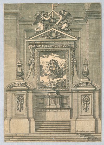 Design for altere, fra "Altere og altertavler" av Jean le Pautre