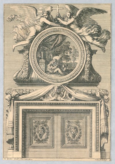 Design for Mantlepiece, fra "Cheminées a la Modern" av Jean le Pautre