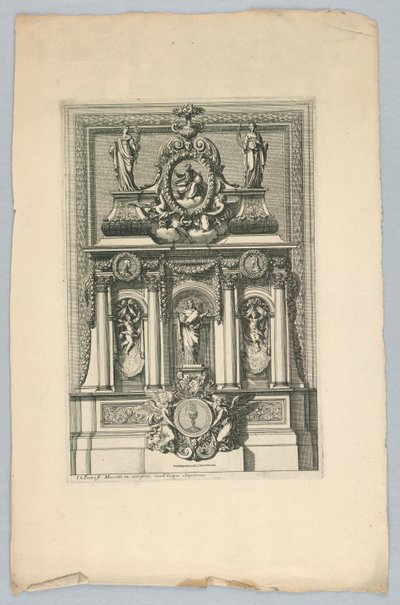 Design for Tabernacle, fra "Tabernacles" av Jean le Pautre