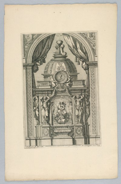 Design for Tabernacle, fra "Tabernacles" av Jean le Pautre