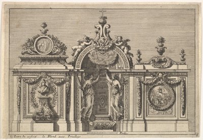 Design for et tabernakel med to varianter, fra: Tabernacles à l