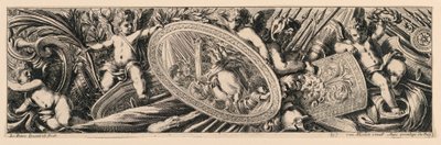 Frise: Trophies of Arms og Putti av Jean le Pautre