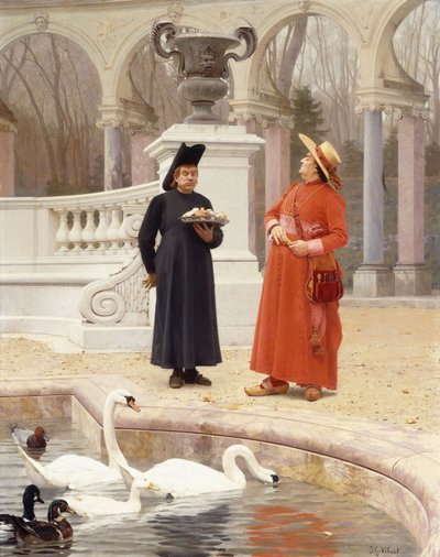 En tallerken med kaker, av Jean or Jehan Georges Vibert