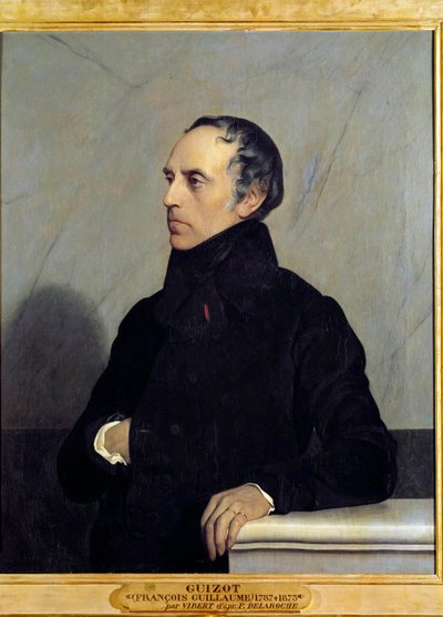 Portrett av Francois Pierre Guillaume Guizot (1787-1874) Minister og historiker Maleri av Jehan Vibert (1840-1902), olje på lerret av Jean or Jehan Georges Vibert