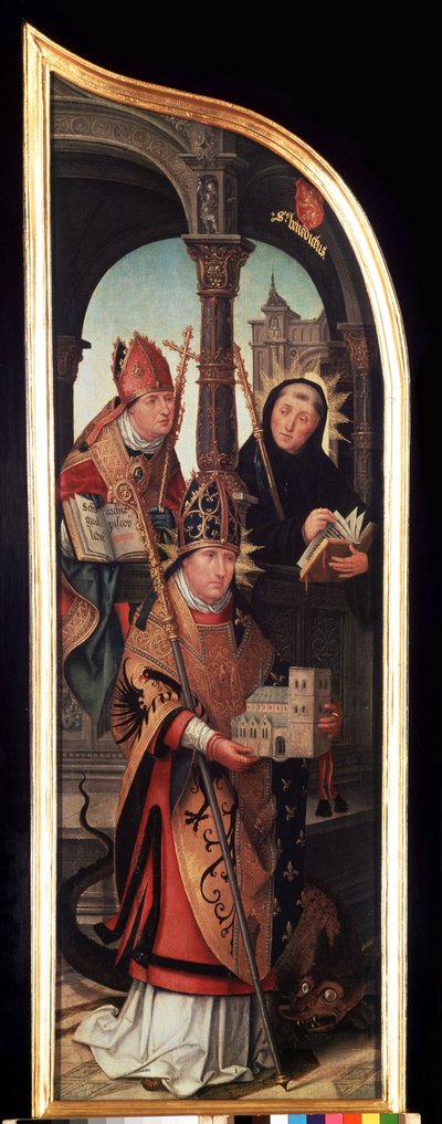 Venstre panel av Triptych of the Annunciation (The Annunciation). Maleri på tre av Jean Bellegambe den eldre (1470-1534) Mål 103 x 33 cm St. Petersburg, Eremitagemuseet av Jean the Elder Bellegambe