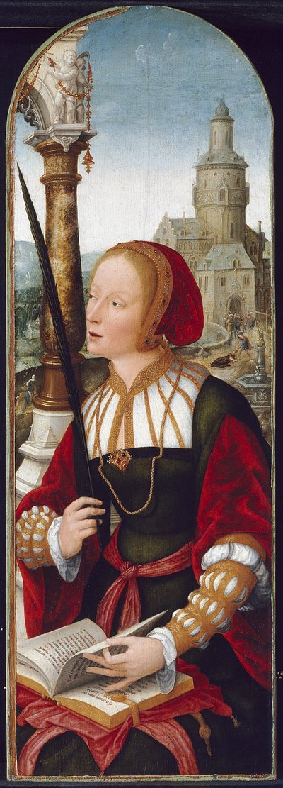 Den hellige Barbara, ca. 1520 av Jean the Elder Bellegambe