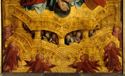 Treenigheten, detalj. Engler. Sentral del av Anchin polyptych. Maleri av Jean Bellegambe (eller Jehan Bellegambe av Jean the Elder Bellegambe