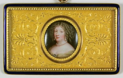 En dame som heter Madame De Montespan (emalje) av Jean the Elder Petitot