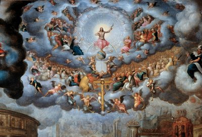 Den siste dommens detalj. Maleri av Jean Cousin the Son (1522-1594) Søn fra 1500-tallet. 1,45x1,42 m av Jean the Younger Cousin
