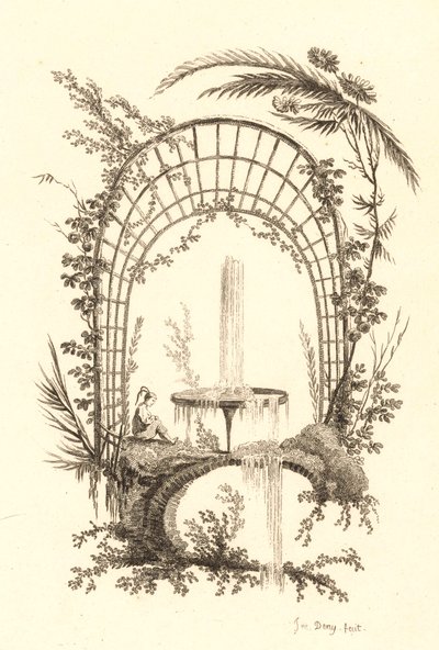 Fontene under pergola av Jeanne Deny