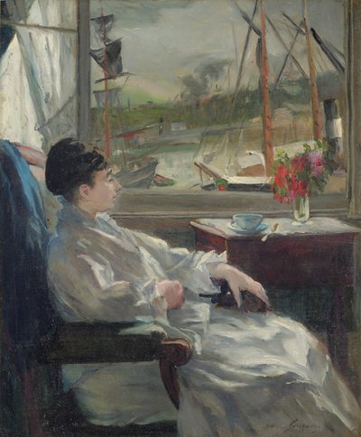 Portrett av Eva Gonzales av Jeanne Guérard Gonzalès