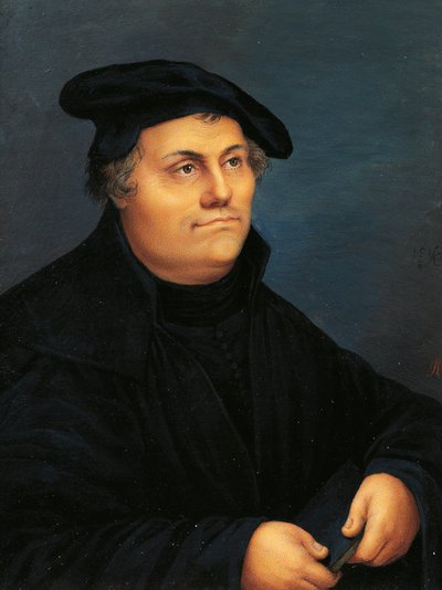 Sveits, Genève, Portrett av Martin Luther (1483-1546) av Jeanne Henriette Rath