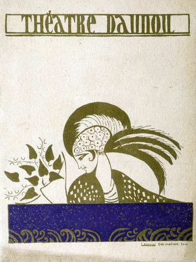 Program for teatret Daunou i Paris av Jeanne Lanvin