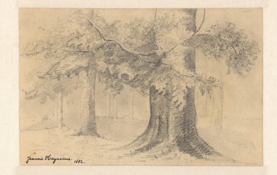Landskap med trær av Jeanne Marie Heynsius (signed by artist)