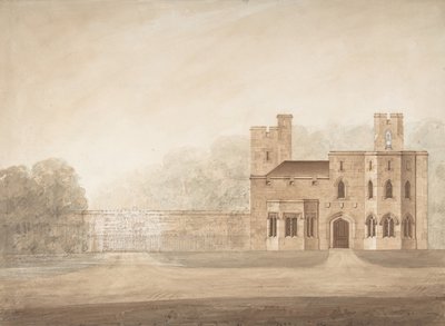 Design for Bishopsgate Lodge, på Windsor Castle, Berkshire, ca. 1820-30. av Jeffry Wyatville