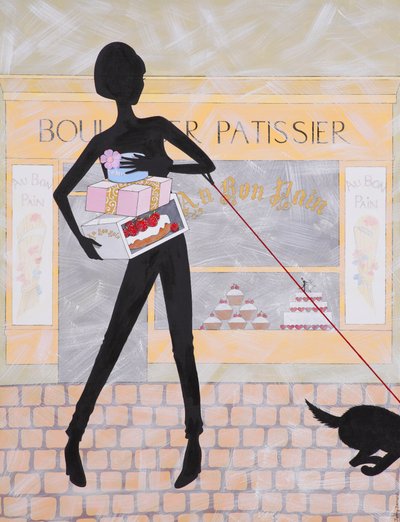 Boulangier Patissier, 2009 (akryl på lerret) av Jenny Barnard