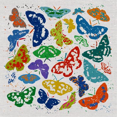 Dancing Butterflies, 2022 (blandet media) av Jenny Frean