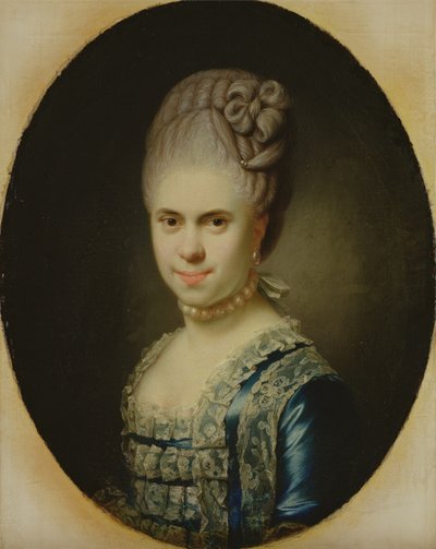 Portrett av Dorothea Maria Lienau, 1772 (se 149184 for par) av Jens Juel