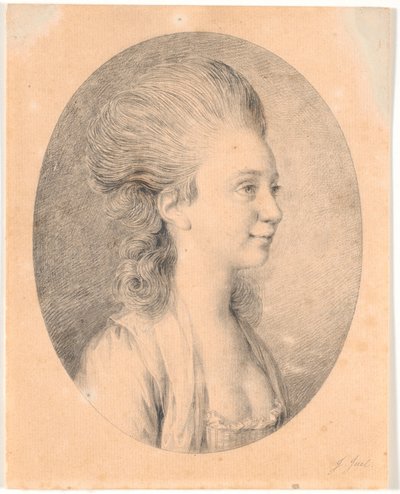 Portrett av Susanne Elisabeth Holm, kalt Julie, Juels første forlovede av Jens Juel