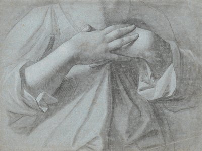 Studie av et par hender, krysset over brystet av Jens Juel