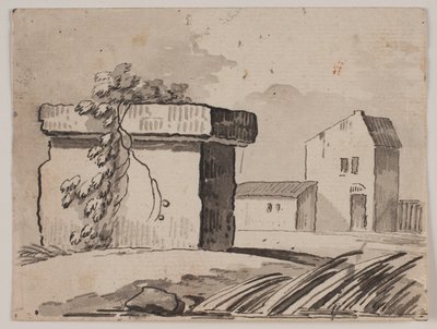 Ruin og hus av Jens Petersen Lund