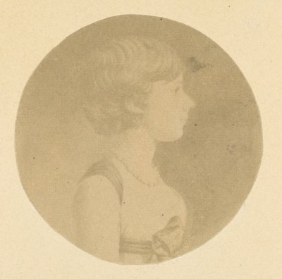 Mezzotint-portrett av en jente i profil, fra The St. Memin Collection of Portraits, 1862. av Jeremiah Gurney