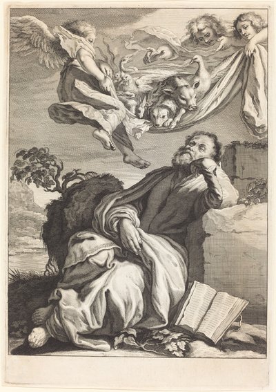 Drømmen om St. Peter av Jeremias Falck after Johann Liss
