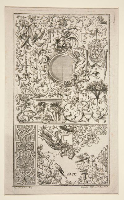 Ornamental grottesk design av Jeremias Wolff