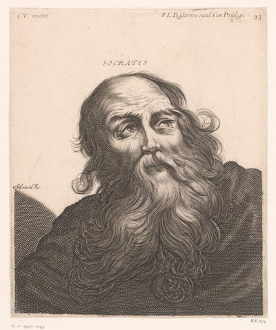 Portrett av Sokrates Sokrates (tittel på objekt) Byster av filosofer og konger (serietittel) av Jerôme David