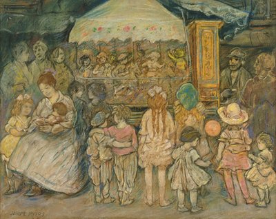 Karusell, ca. 1924 (pastell på papir) av Jerome Myers
