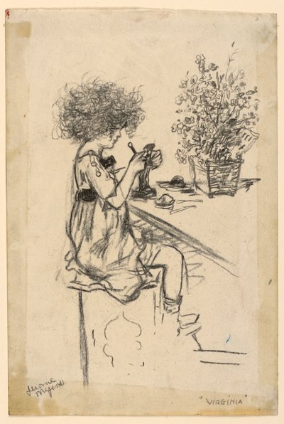 Virginia Modeling, Studie for Etching av Jerome Myers