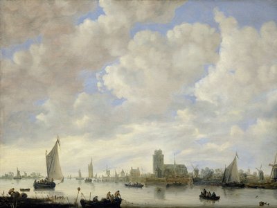 Utsikt over Merwede utenfor Dordrecht av Jeronymus van Diest (II) (attributed to)