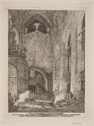 Interiøret i St. Catharina-kirken i Hamburg av Jes Bundsen