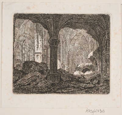 Interiør fra samme Ruin 1806 av Jes Bundsen