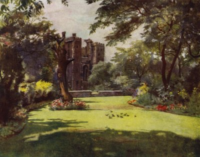 Lambeth, The Palace from the Gardens (farge litho) av Jessie MacGregor