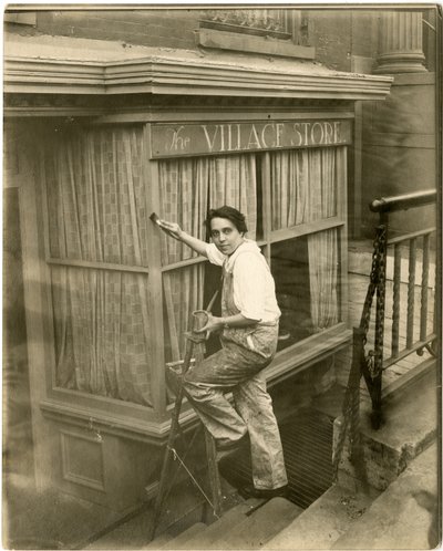 Charlotte Powell, landsbymaler, ca. 1905-16 (foto av gelatinsølv) av Jessie Tarbox Beals