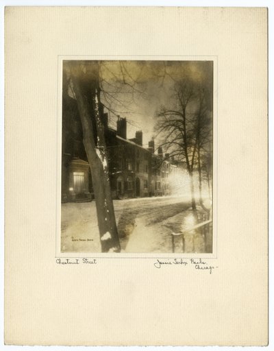 Chestnut Street, Boston, USA, ca. 1902-10 (foto av gelatinsølv) av Jessie Tarbox Beals