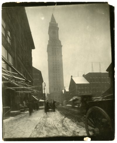 Custom House, Boston, USA, ca. 1902-10 (foto av gelatinsølv) av Jessie Tarbox Beals
