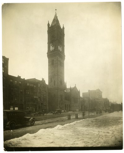 Old South Church, Boston, messe, USA, ca. 1902-10 (foto av gelatinsølv) av Jessie Tarbox Beals