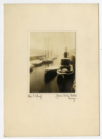 Old T Wharf, ca. 1902-10 (foto av gelatinsølv) av Jessie Tarbox Beals