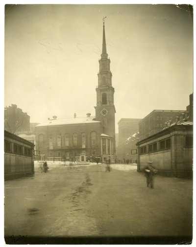 Park Street Church, USA, ca. 1902-10 (foto av gelatinsølv) av Jessie Tarbox Beals